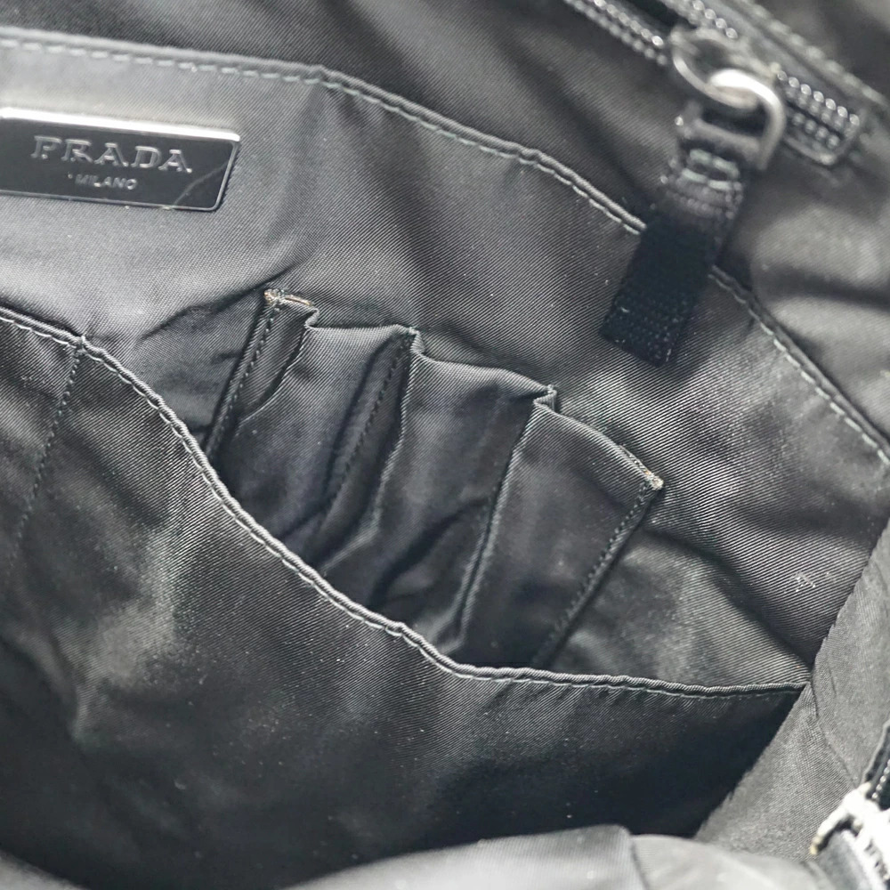 PRADA Backpack Rucksack Daypack Black Pocono Multiple Storage Sporty Bag - Picture 11 of 11